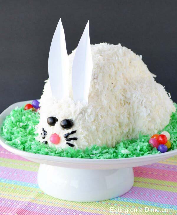 Easter Bunny Cake Idea #Easter #cakes #recipes #trendypins