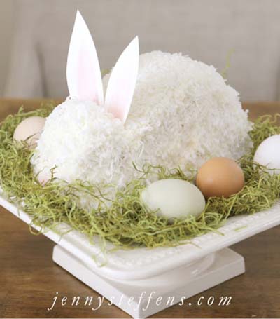 Easter Bunny Cake #Easter #dinner #recipes #trendypins