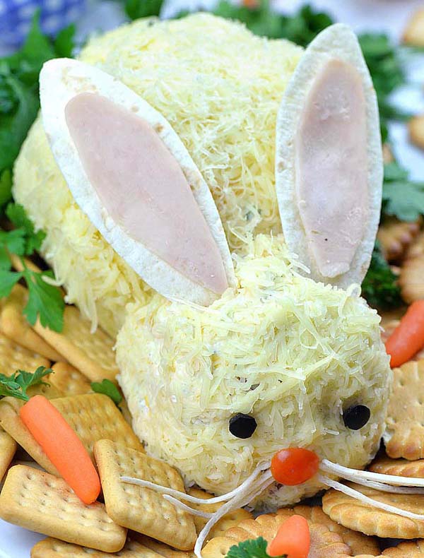 Easter Bunny Cheeseball#Easter #appetizers #recipes #trendypins