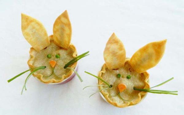 Easter Bunny Chicken Pot Pies#Easter #appetizers #recipes #trendypins