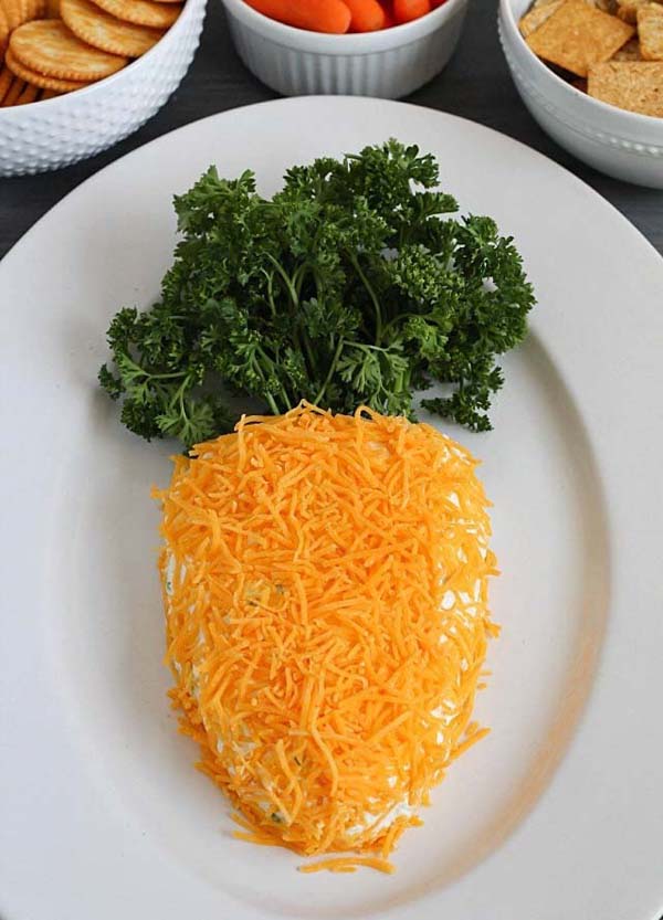 Easter Carrot Cheese Ball #Easter #dinner #recipes #trendypins