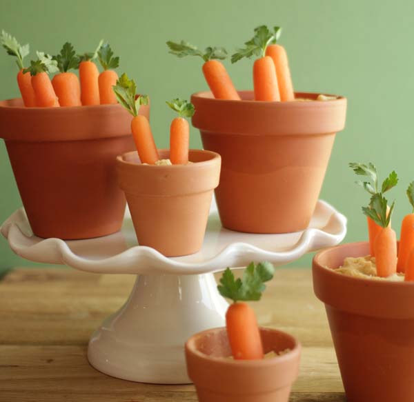 Easter Carrots and Hummus #Easter #appetizers #recipes #trendypins