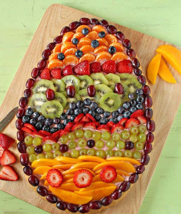 Easter Fruit Pizza #Easter #dinner #recipes #trendypins