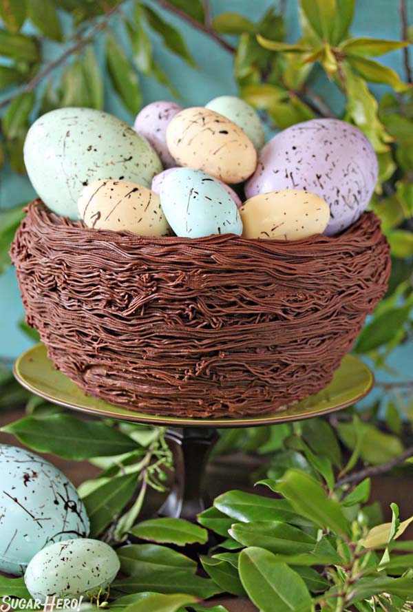 Easter Nest Cake #Easter #cakes #recipes #trendypins
