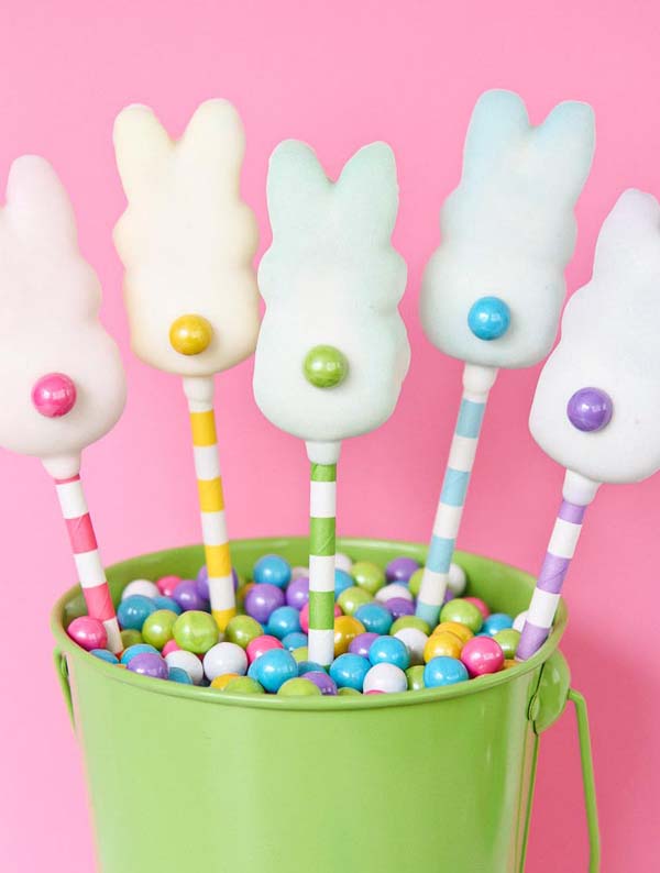 Easter Peeps Pops #Easter #desserts #recipes #trendypins