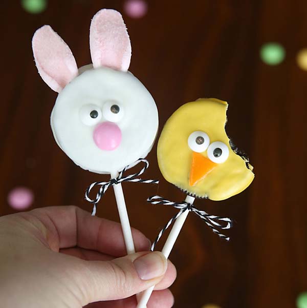 Easy Easter Bunny & Chick Oreo Pops #Easter #treats #recipes #trendypins