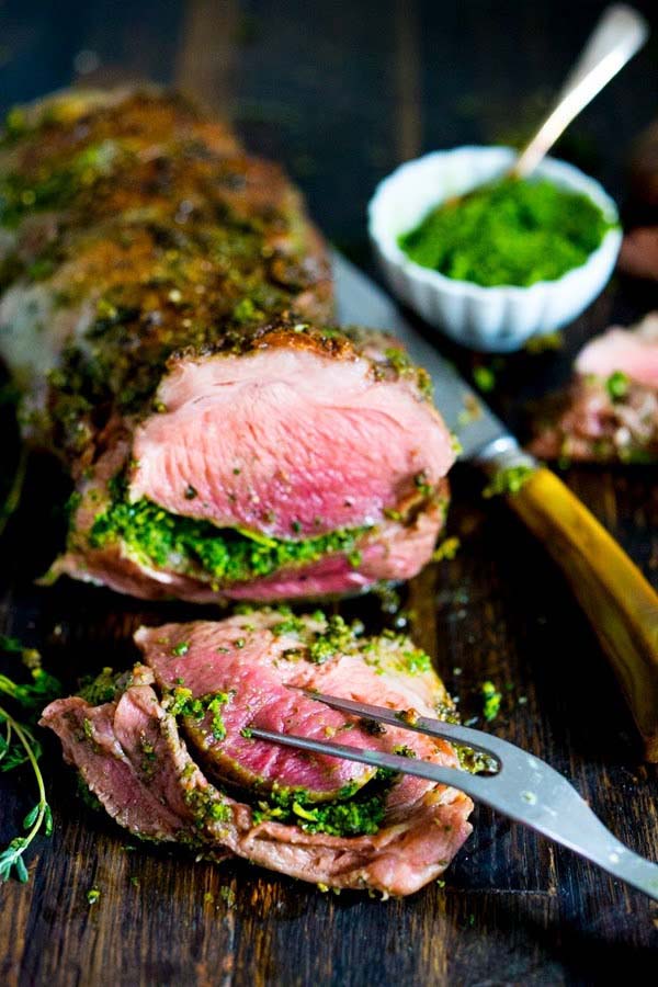 Herb Crusted Leg of Lamb with Mint Gremolata #Easter #dinner #recipes #trendypins