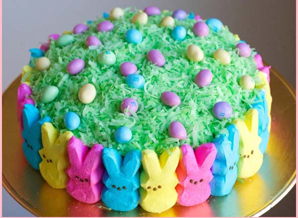 Peep Easter Cake #Easter #cakes #recipes #trendypins