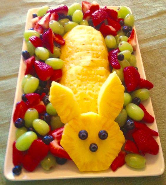 Pineapple Easter Frui Tray #Easter #appetizers #recipes #trendypins