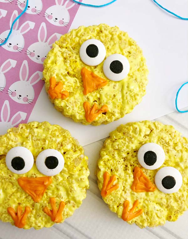 Rice Krispie Easte -Chicks #Easter #treats #recipes #trendypins