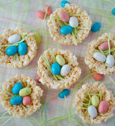 Rice Krispie Nests #Easter #treats #recipes #trendypins