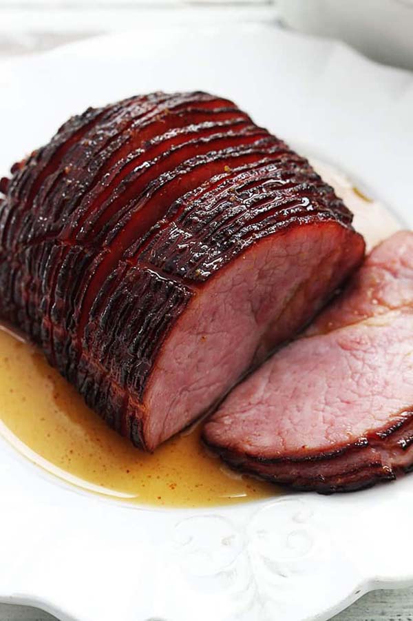 Slow Cooker Glazed Ham #Easter #dinner #recipes #trendypins