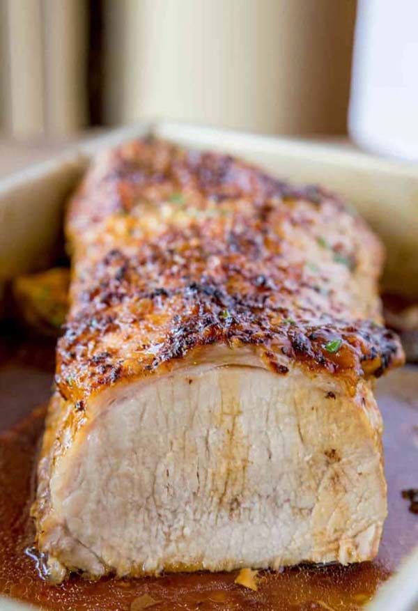 Ultimate Garlic Pork Loin Roast #Easter #dinner #recipes #trendypins