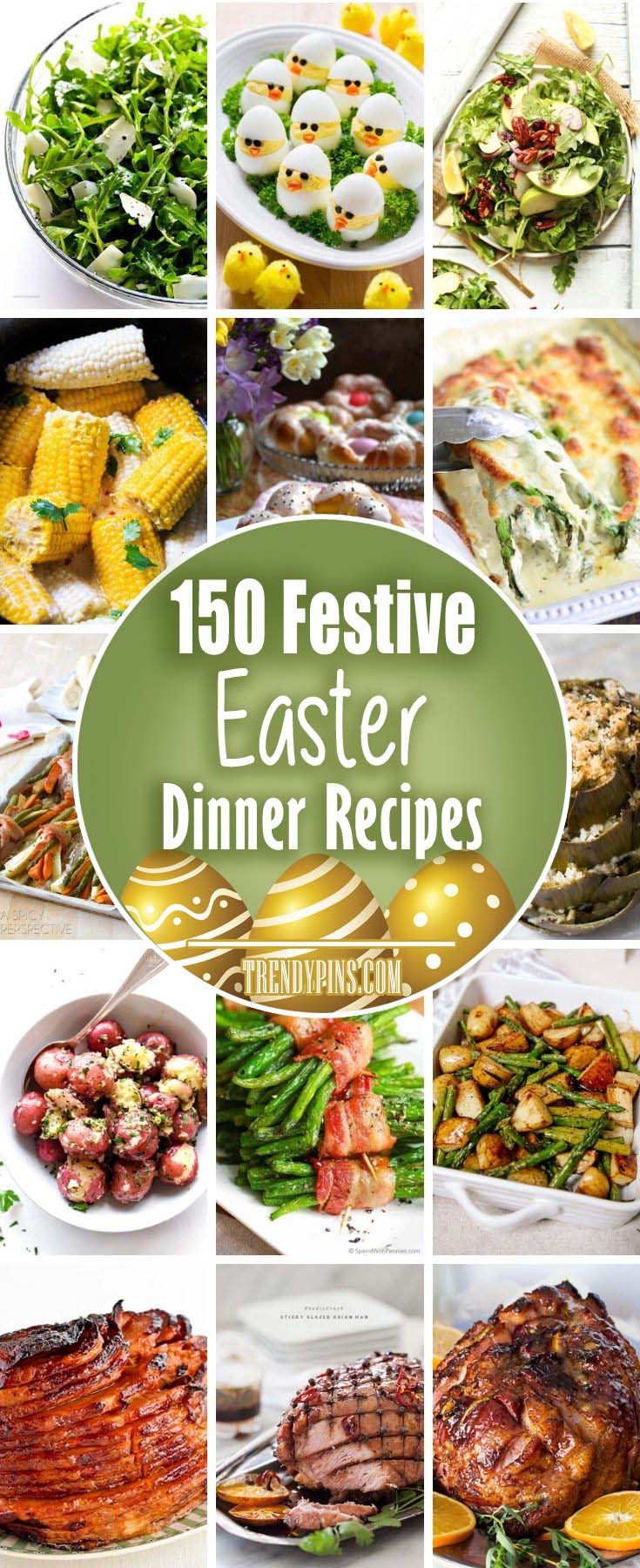 There are a few great ideas that can help you have a big wonderful Easter dinner. Try one of these ideas. #Easter #dinner #recipes #trendypins