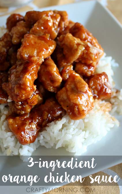 3 Ingredient Orange Chicken With Rice #meal #pantry #plan #trendypins