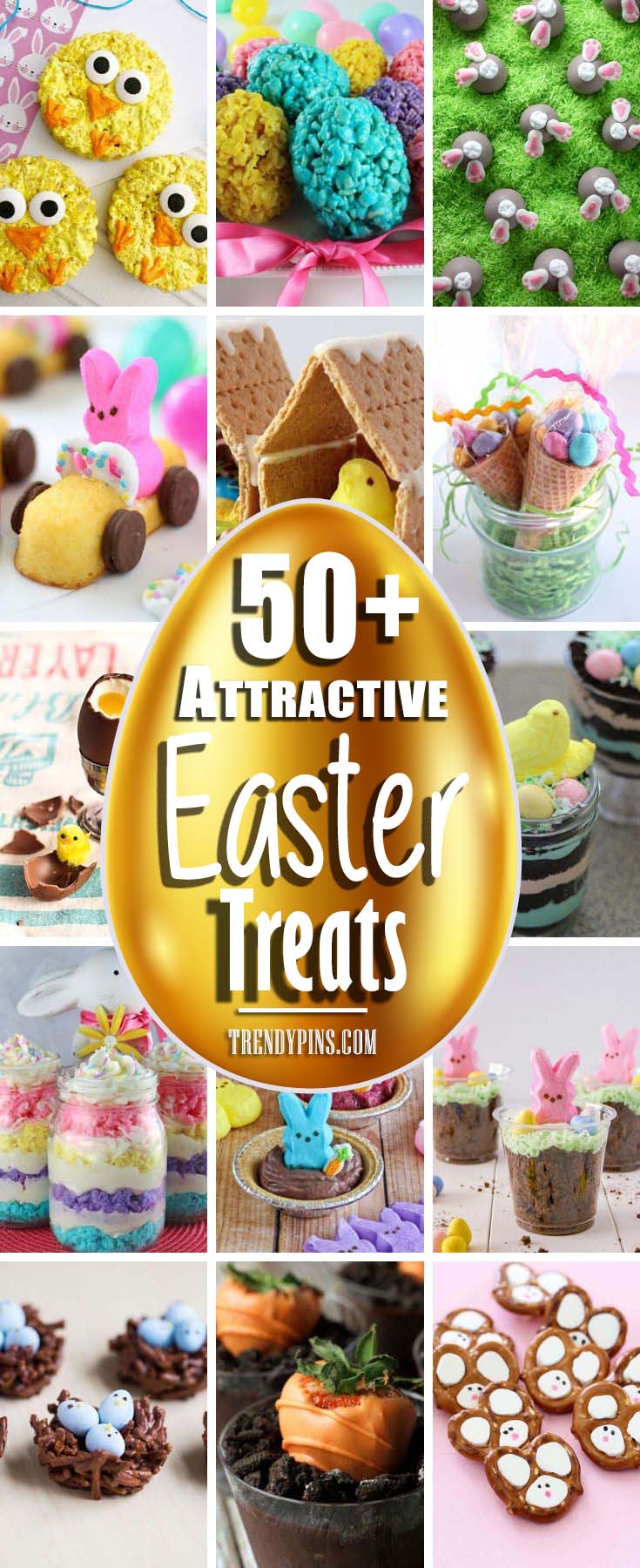 Chocolate and cookies are all treats that are often made and enjoyed at Easter time. Check out these delicious Easter treats. #Easter #treats #recipes #trendypins