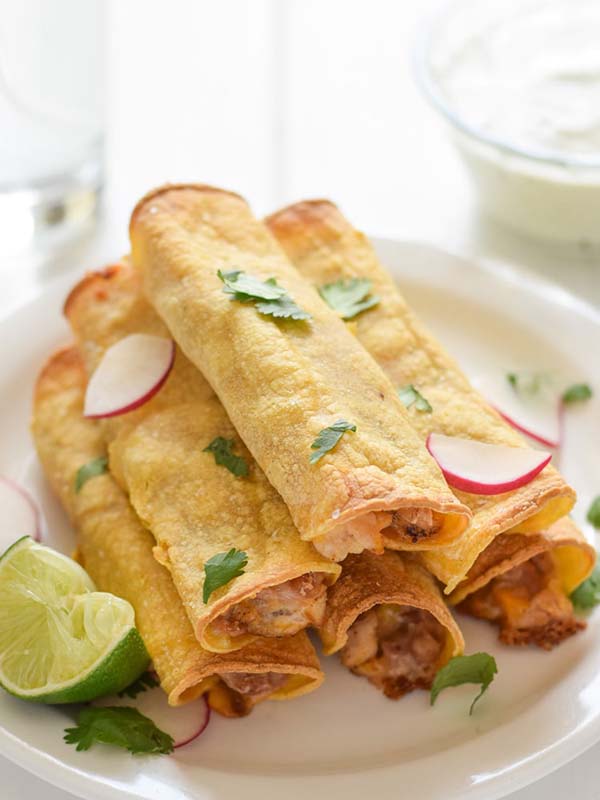 Baked Chicken, Bean and Cheese Taquitos #meal #freezer #recipes #trendypins