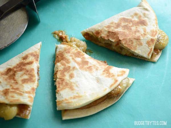 Caramelized Banana And Peanut Butter Quesadillas #pantry #staple #recipes #trendypins