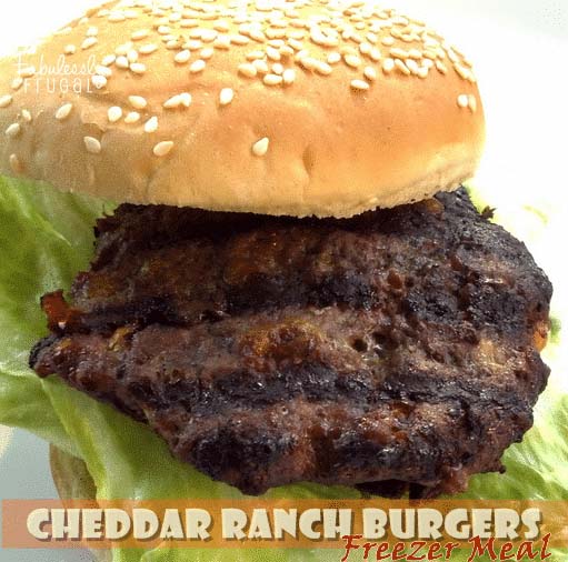 Cheddar Ranch Burger #meal #freezer #recipes #trendypins