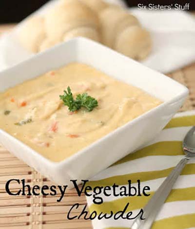 Cheesy Vegetable Chowder #meal #freezer #recipes #trendypins