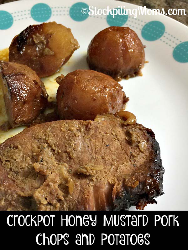 Crockpot Honey Mustard Pork Chops and Potatoes #meal #freezer #recipes #trendypins