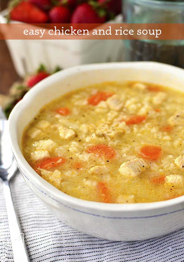 Easy Chicken And Rice Soup - Trendy Pins