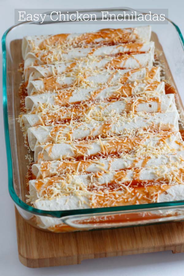 Easy Make-Ahead Chicken Enchiladas #meal #freezer #recipes #trendypins