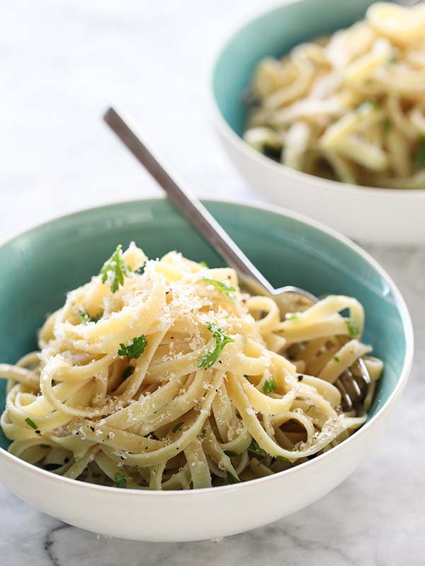 Easy Parmesan Buttered Noodles #pantry #staple #recipes #trendypins