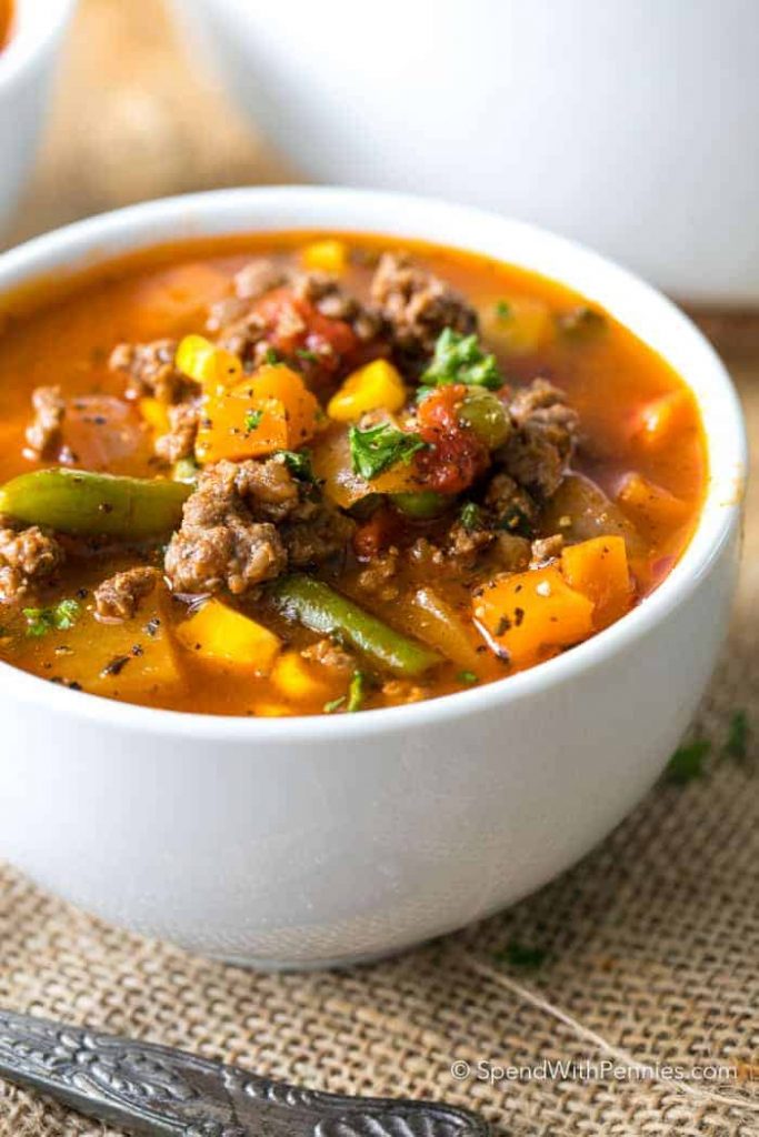 Hamburger Soup #meal #pantry #plan #trendypins