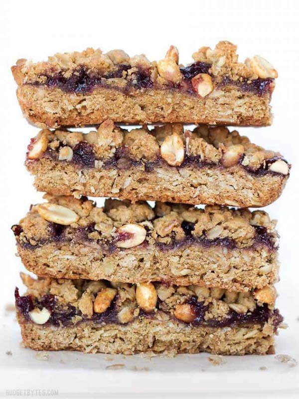 Peanut Butter and Jelly Bars #pantry #staple #recipes #trendypins