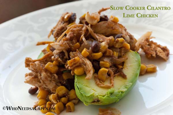 Slow Cooker Cilantro Lime Chicken #meal #freezer #recipes #trendypins