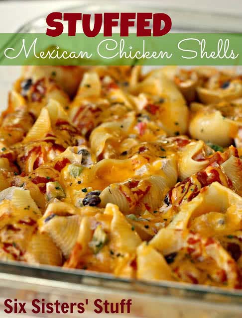 Stuffed Mexican Chicken Shells #meal #freezer #recipes #trendypins