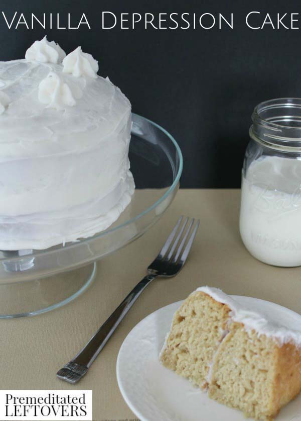 Vanilla Depression Cake #recipes #depression era #meals #trendypins