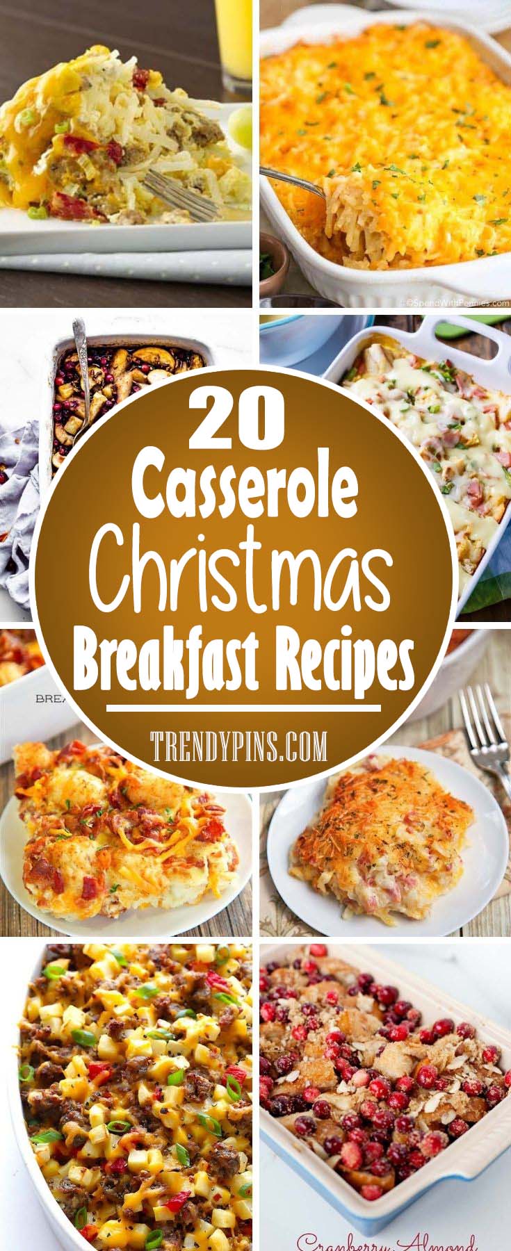 20 Casserole Christmas Breakfast Recipes #Christmas #breakfast #casserole #trendypins