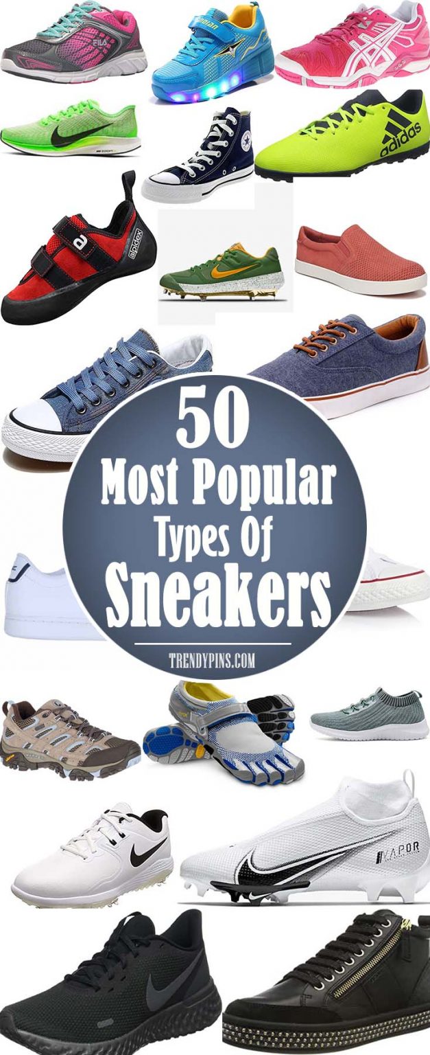 50 Most Popular Types of Sneakers | Trendy Pins