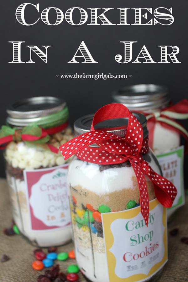 Cookies in a Jar #Christmas #food #gifts #trendypins