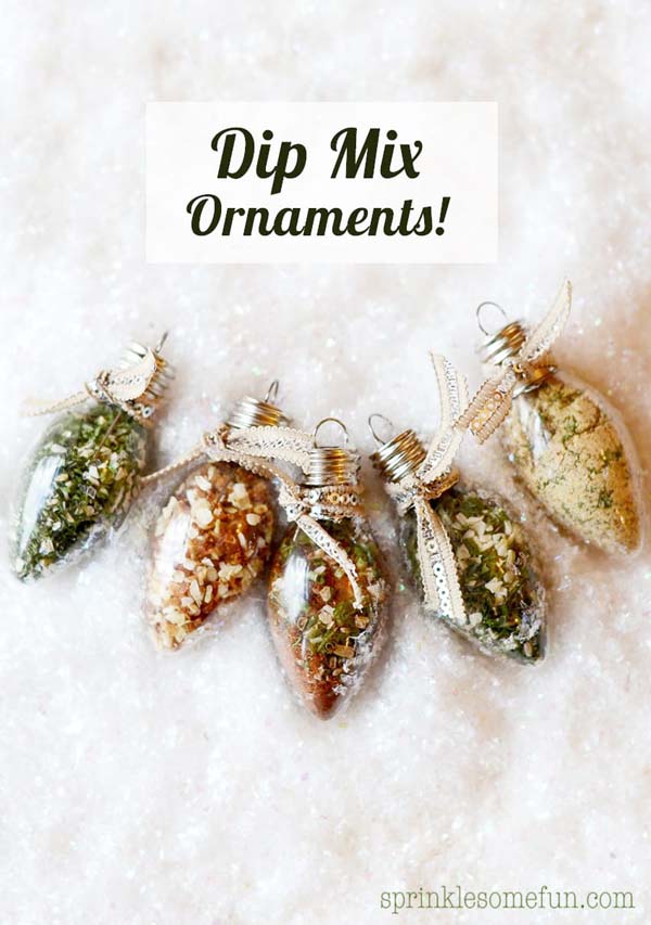 Dip Mix Ornaments #Christmas #food #gifts #trendypins