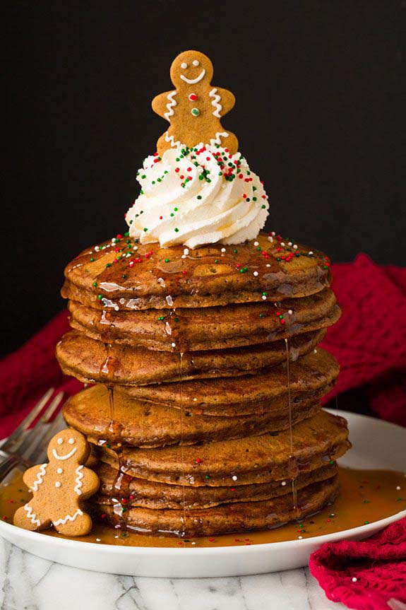 Gingerbread Pancakes #Christmas #breakfast #recipes #trendypins