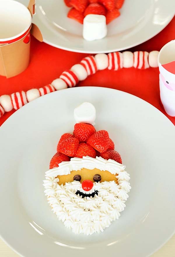 Santa Pancakes #Christmas #breakfast #recipes #trendypins