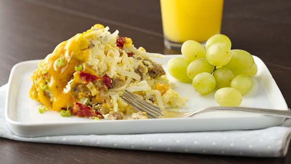 Slow-Cooker Sausage and Egg Breakfast Casserole #Christmas #breakfast #casserole #trendypins