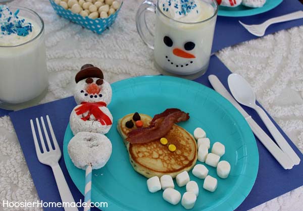 Snowman Breakfast #Christmas #breakfast #recipes #trendypins