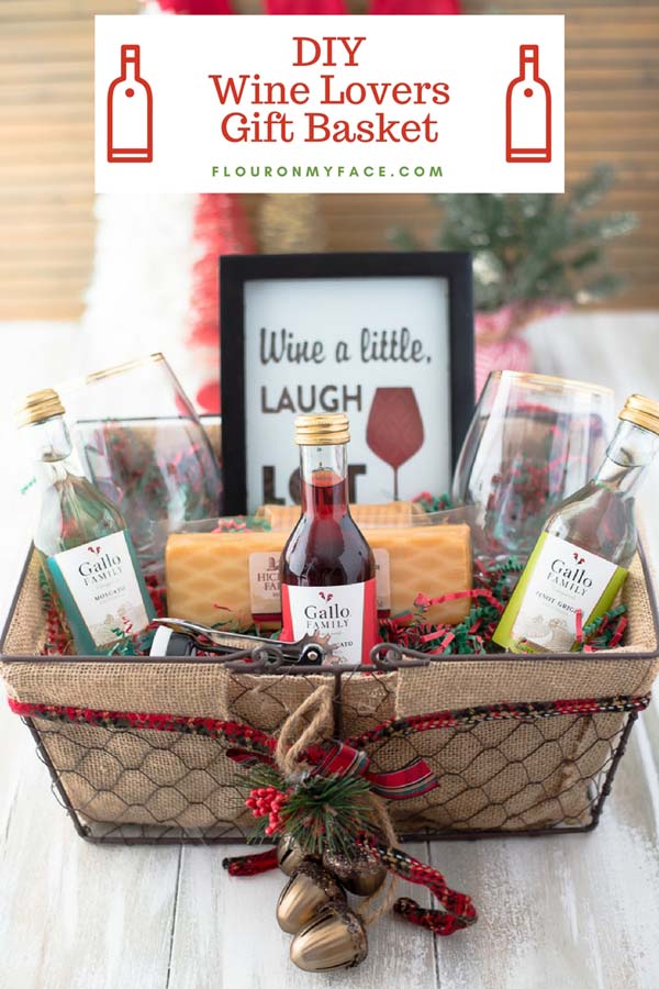 Wine Gift Basket #Christmas #food #gifts #trendypins