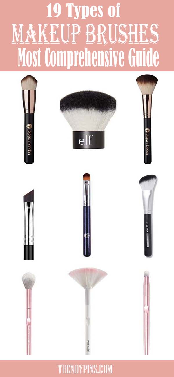 19 Types Of Makeup Brushes #makeup #beauty #trendypins