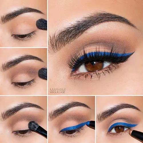 Blue Winged Liner #makeup #beauty #trendypins