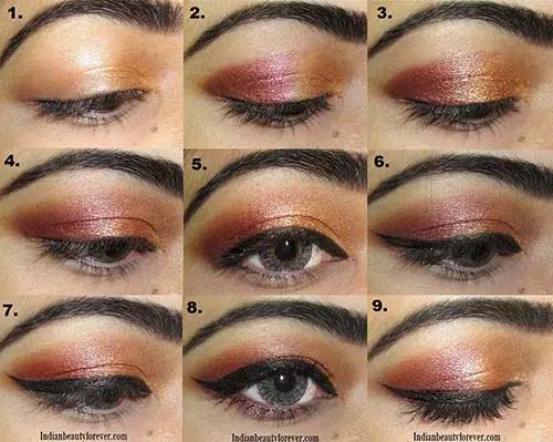 Copper Gold Eye Makeup #makeup #beauty #trendypins