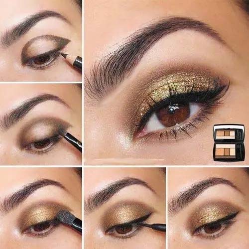 Gold Festive Eyes #makeup #beauty #trendypins
