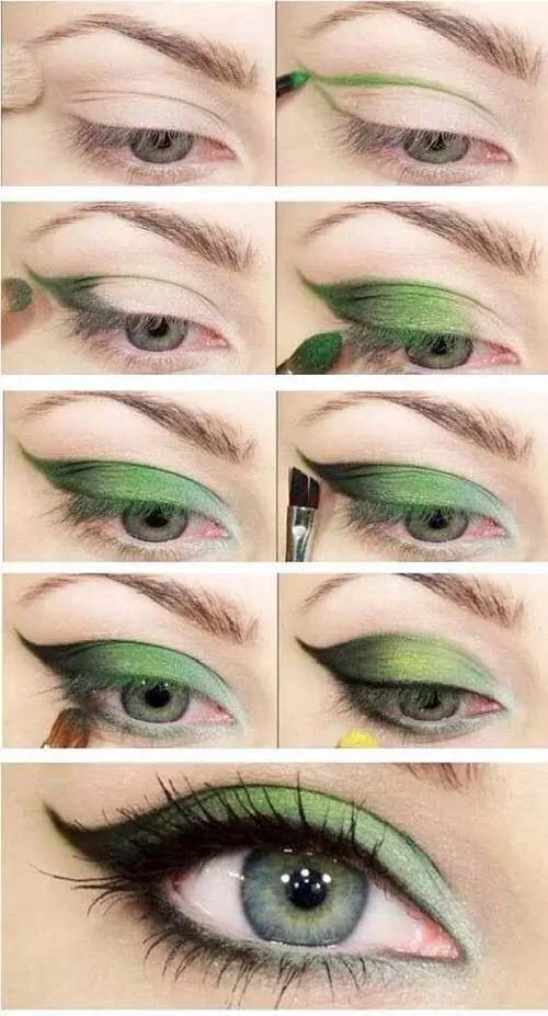 Leaf Green Eye Makeup #makeup #beauty #trendypins