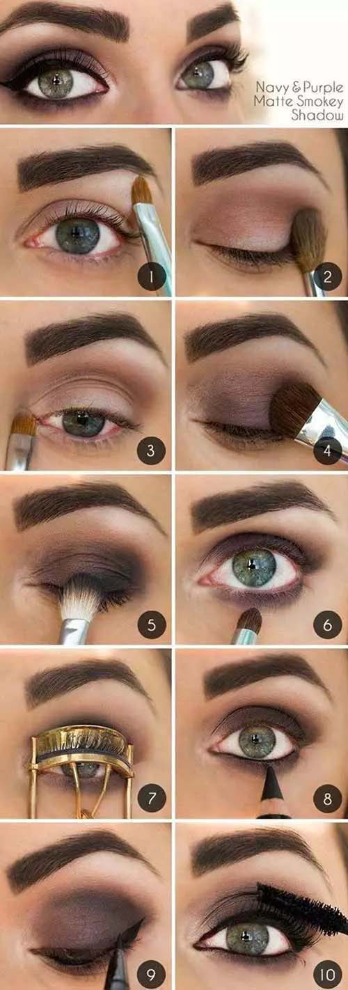 Navy and Purple Smokey Eye #makeup #beauty #trendypins