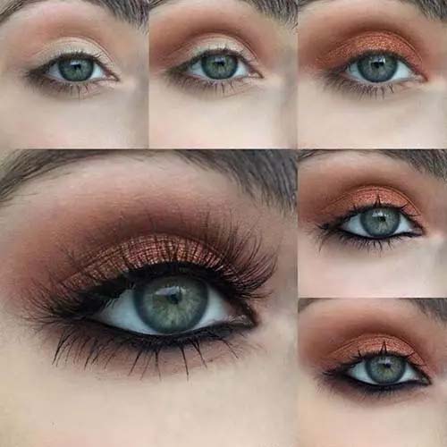 Warm Copper Green Eye Makeup #makeup #beauty #trendypins