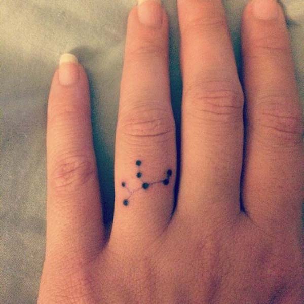 Constellation Finger Tattoo Design #tattoofinger #trendypins